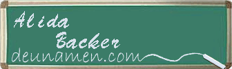 Alida Backer Visitenkarte